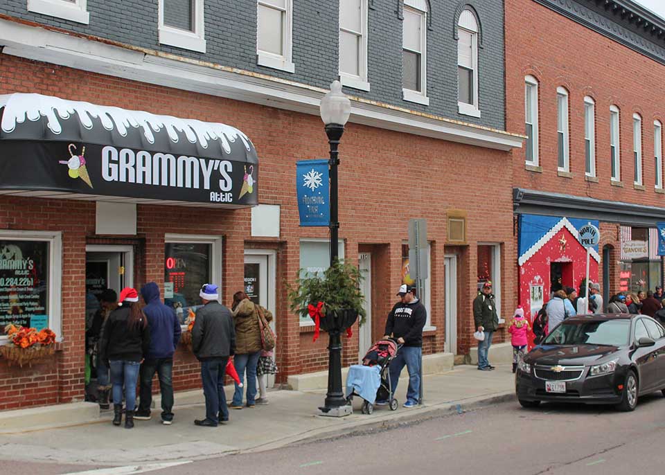 Lines form outside businesses
