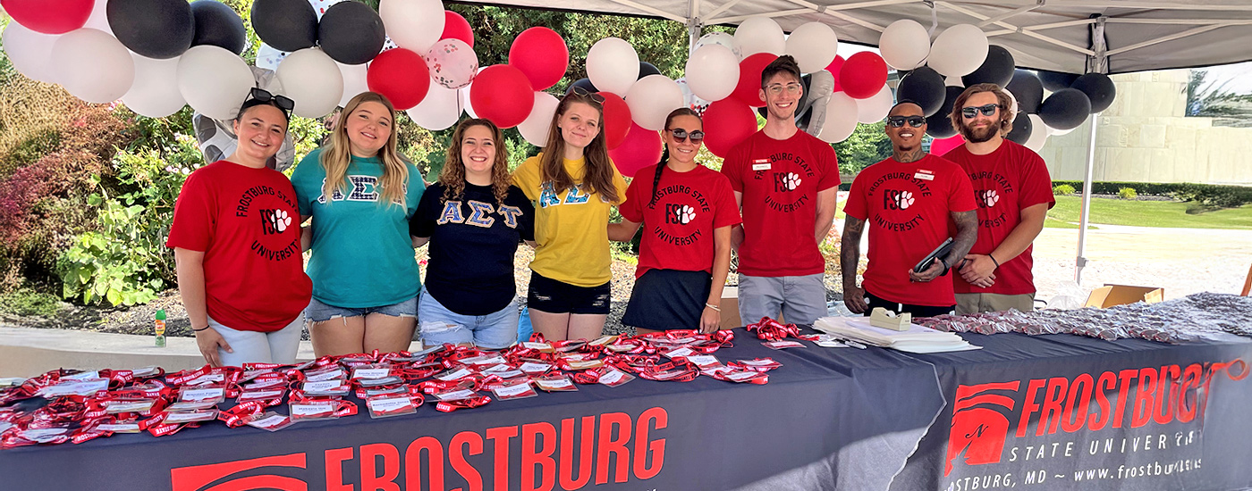 Admissions team at table