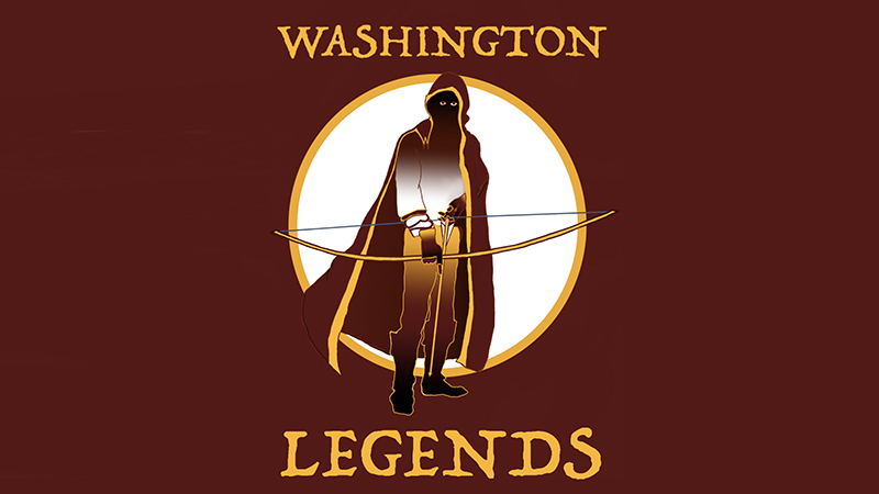 Washington Legends concept art; archer in cape