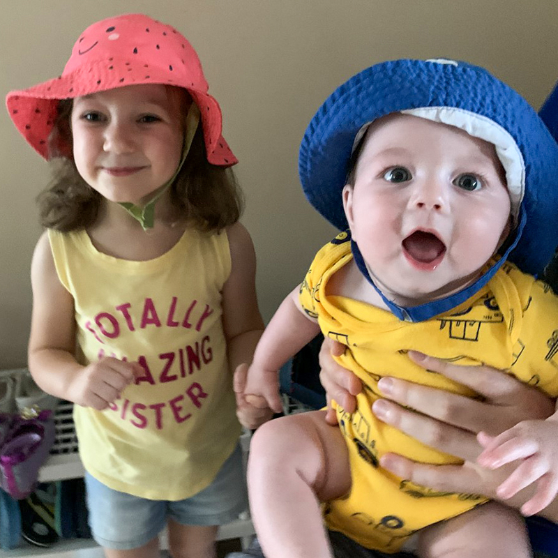 baby Chandler and big sister
