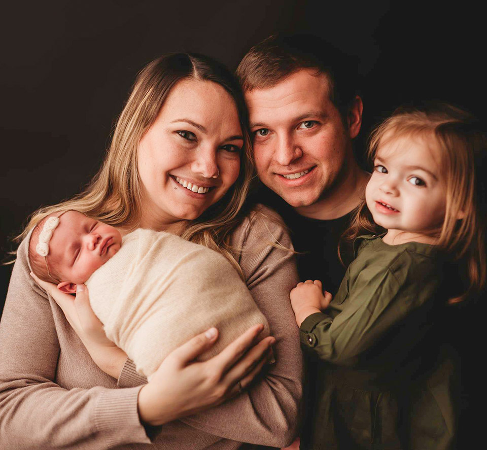baby Hitchins and parents