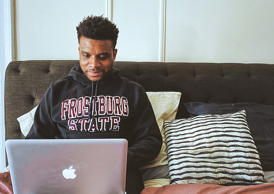 Keenan Scott in FSU sweatshirt