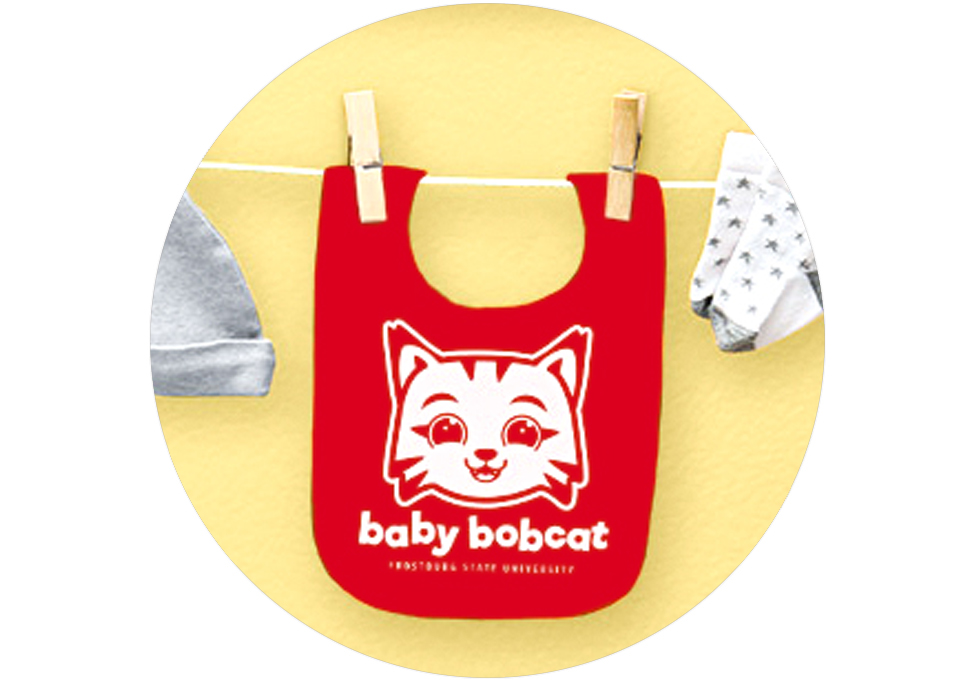 bobcat baby bib