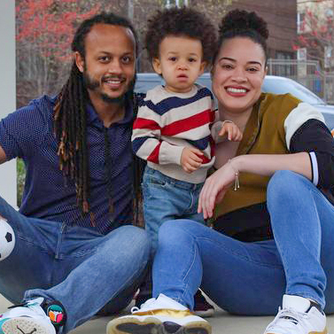 Carrington and Manson with toddler