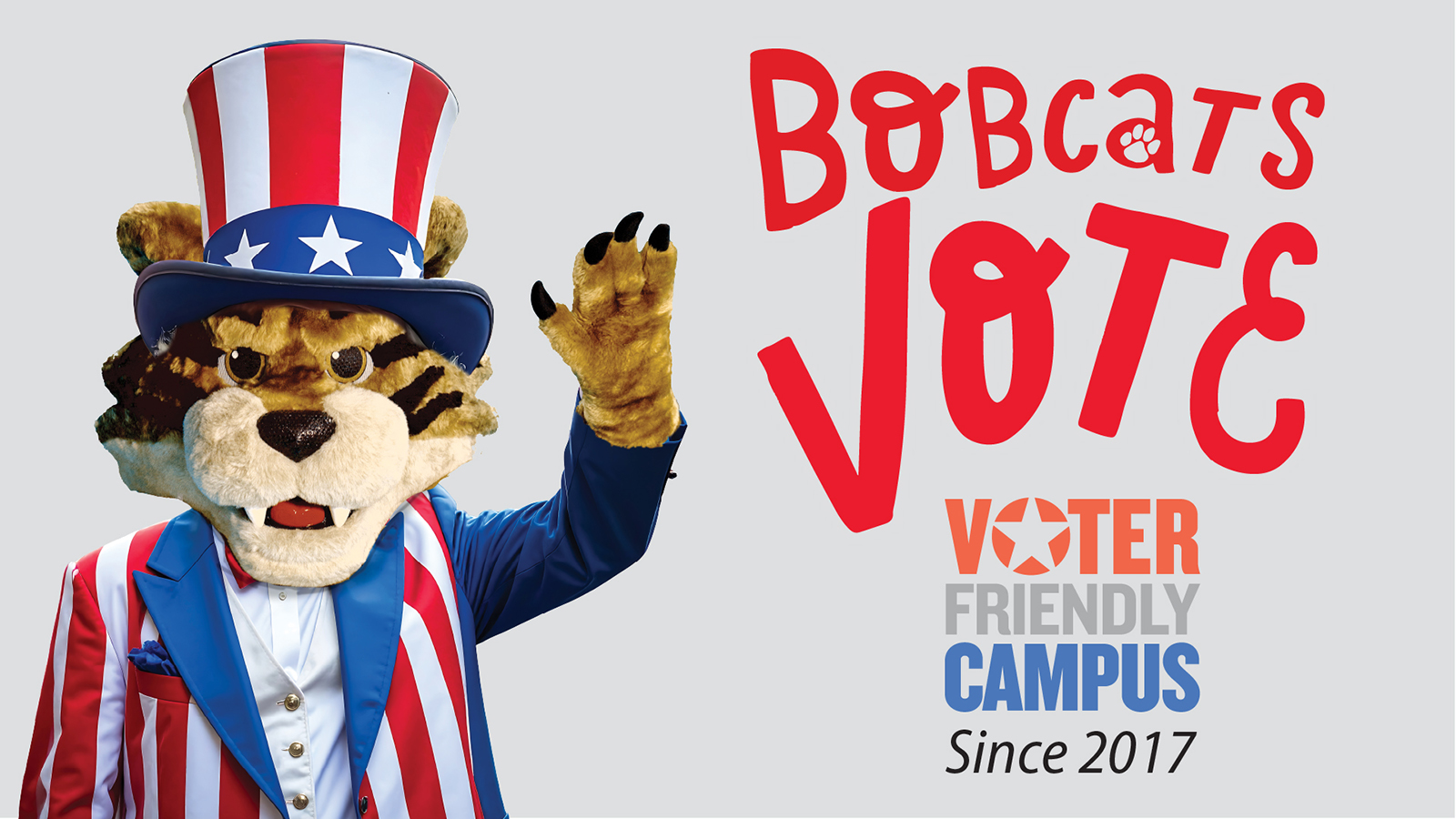 Bob E. Cat in patriotic costume